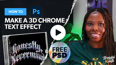 Free PSD | How to Make a 3D Chrome Text Effect