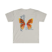 Anti-social butterfly ice grey shirt back